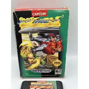 Street Fighter 2 II Special Champion Edition Cardboard Box Insert Sega Genesis